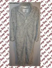 NEW MISSES SNOW LEOPARD OSCAR DE LA RENTA ROBE S/M BATHROBE SMALL MEDIUM