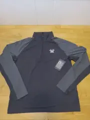 Vortex Optics Rangers 1/4 Zip Pullover Top Mens Large Gray Heathered Stretch NWT