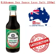 NEW Singapore made Kikkoman Naturally Brewed Soy Sauce Less Salt 250ml Free Ship