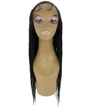 LUXLUXE Aina Straight 29 Inch Long 13X5 Hand-Tied Lace Braided Wig BLT-0133