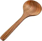 Portable Wooden Soup Ladle Kitchen Utensil Comfortable Grip Non Scratch Design for Cooking Serving Present Giving Made from Wood Material