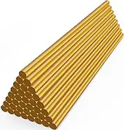ENPOINT Metallic Gold Hot Glue Sticks, 36 Pack Mini Hot Melt Glue Sticks Colored, Small Craft Adhesive Waxing Sticks for Wedding Cards, Sealing, Decoration, Art, DIY, 8" Long x 0.27" Dia