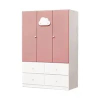 在飛比找蝦皮商城優惠-obis 衣櫃 衣櫥 收納 收納櫃 衣櫥收納 雲朵粉紅色4尺