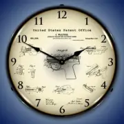 14" Bubble Walther PPK Firearm 1911 Patent Art BackLit LED Wall Clock 21031210