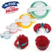 4 Sizes Knitting Loom Pompom Maker Wool Tools Ball Weaver Needle Pompom Maker AU