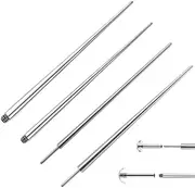 [Generic] 4 PCS Titanium Piercing Taper, 16G 18G Insertion Pin, Threadless and Screw On Assistant Tool, Body Piercing Stretching Kit for Ear Nose Lip Eyebrow Belly, One Size, Alloy Steel, No Gemstone