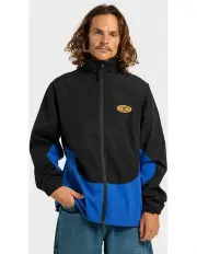 [DC] All Terrain Waterproof Windbreaker Jacket in Black/ Royal Blue