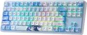 Redragon K707 PRO SE 80% Wireless Gasket RGB Gaming Keyboard, 3-Modes 87 Keys TKL Anime Mechanical Keyboard w/Hot-Swap Socket, PBT Round Keycaps & 5-Layer Noise Dampening, Custom Linear Switch
