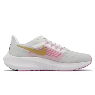 【NIKE 耐吉】慢跑鞋 Wmns Air Zoom Pegasus 39 女鞋 運動鞋 小飛馬 氣墊 緩震 白 金(DH4072-104)