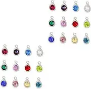 TEHAUX 2sets Crystal Pendants DIY Jewelry Charms Mixed Colors Beads Necklace Pendant DIY Set Decorative Jewelry 48pcs*2