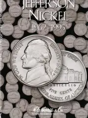 H.E. HARRIS & CO. - JEFFERSON NICKEL 1962-1995 Coin Folder Album Book - #2680