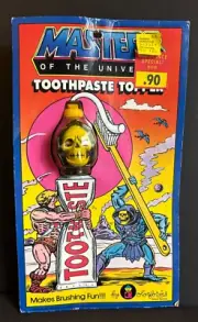 Masters Of The Universe Skeletor Toothpaste Topper Colorforms 1984 NOS Sealed