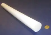 Teflon PTFE Virgin White Rod 2.0" Diameter x 24" Long, 1 Unit, Extruded