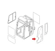 CAH40-0061 Cab Door Glass fits Takeuchi TB285 TB290 TCR50 Excavator