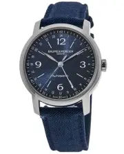 New Baume & Mercier Classima Automatic GMT Dual Time Blue Dial Men's Watch 10734