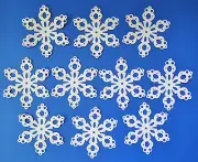 Lacy Snowflakes #2 Winter Die Cut Cardstock Set of 10 Scrapbook Embellishment