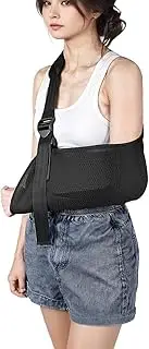 Mesh Arm Sling with Waist Strap - Breathable Shoulder Immobilizer for Shoulder, Arm, Wrist, and Elbow Injuries - Suitable for Men and Women, Left or Right