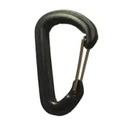 (black)Quality Outdoor D Shape Portable Safe Quickdraw Carabiner Accessory FA