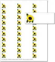 The Image Shop Address Labels - Sunflower Address Labels for Printer - Address Labels - 1" x 2-5/8"; 30 per Sheet, 150 Labels