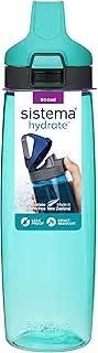 Sistema Tritan Adventum Water Bottle | 900 ml Leak-Proof Water Bottle with Push-Button Lid | BPA Free | Assorted Colours