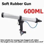 Air Rubber Sealant Guns 600ML Pneumatic Seam Sealer Glue Gun Soft Glue Caulk New