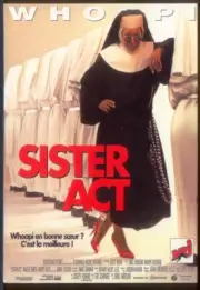 Modern French FILM POSTER Postcard: SISTER ACT (Whoopi Goldberg). Free Post