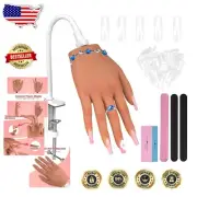Soft Lifelike Silicone Nail Mannequin Hand – Bendable & Easy to Clean for Pros