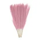 5pcs Dried Faux Pampas Grass 17" Artificial Pampas Grass Decor Red Brown