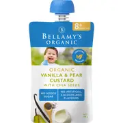 Bellamy's Organic Organic Vanilla & Pear Custard With Chia Seeds 8 Months 120g