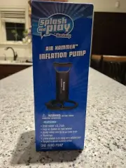 Splash And Play Air Pump 12" Large Air Chamber for Rapid Inflation w/ 3 Adapters