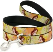 Belle Dog Leash - 6 feet - 0.5" W - Beauty & Beast - Nylon - Buckle Down - NWT
