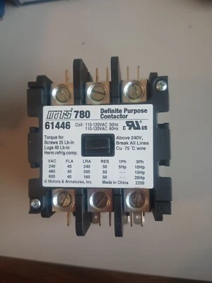 Mars Box Lug Type Definite Purpose Contractor 110-120VAC 61446 FURNAS 42CF35AF