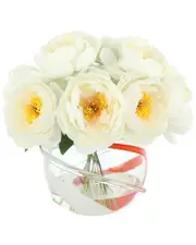 Creative Displays Peony Arranged in Glass Vase