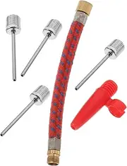 GAROZATION Bike Pump Adaptor Kit Basketball Needle for Inflating Tyres Balls Connector