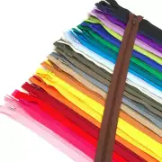 60Pcs 16 Inch Zippers-25Colors Nylon Coil Zipper Bulk #3 Zippers for Tailor Sewi