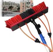 Water Fed Pole Kit, Solar Panel Cleaning Brush, 5~10M Window Cleaning Equipment, Solar Panel Spray Washer, 180° Rotatable Brush Head, Easy to Remove, Cleaner Tool for Roof, Solar Panel, Window