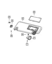 Genuine Mopar Visor Left 6NN52TX7AF