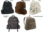 Canvas LG BACKPACK Hiking Camping Hunting Navy Army Urban City School Book Bag