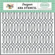 Carta Bella FLOWER MARKET 6x6 Stencil - Garden Geometric (CBMK96035)