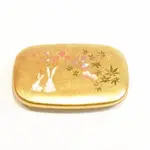 日本 金箔漆器 可愛 夢兔兔 手鏡（小判）