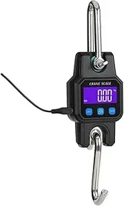 [JAJAJ] Industrial Digital Crane Scale 300kg/50g Bluetooth-Compatible Crane Scale Rechargeable Portable Hanging Industrial Hook Scales Stainless Steel With 4.0 BT USB for Farm,Livestock,Factory,Construction(B