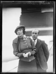 Annette Kellerman with her husband and manager, James Raymond Loui- Old Photo