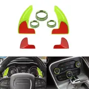 Steering Wheel Shift Paddle/AC Switch Knob Trim For Challenger Charger 15+ Green