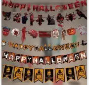 3m Horror Ghost Witch Haunted House Bunting Flags Garland Halloween Skeleton AU