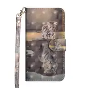 3D Painting Pattern Coloured Drawing Horizontal Flip TPU + PU Leather Case with Holder & Card Slots & Wallet for Huawei Honor 20 Pro(Cat Tiger)