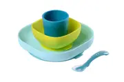 Beaba Silicone Suction Meal Set - Blue