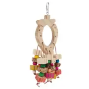 Safe Wood Parrots Chew Cockatiel Chew Toys Bird Bells Toys Parrot Blocks Knots