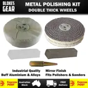 150mm Aluminium Polishing Kit for Bench Grinder Thick Buffs/Compounds/Spindle
