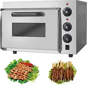 2500W Electric Oven, 30L Electric Pizza Oven, with Timer, Adjustable Temperature, Single Layer Stainless Steel Baking Machine Commercial Professional Baking Oven, Bread Stove, Home Food Equipment