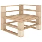 Outdoor Corner Pallet Sofa Garden Patio Lounge Seat Bench Chair PineWood Natural